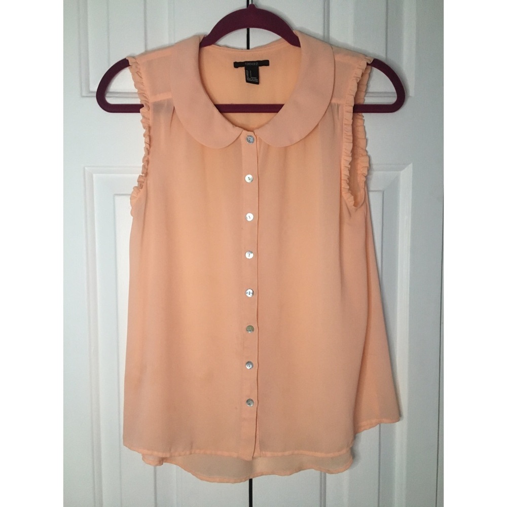 Salmon Button Down Blouse